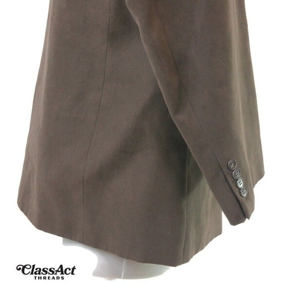 Fumagalli Men's Brown Suede Polyester 3 Button Blazer Jacket 48R - Picture 3 of 7